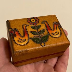 Folk Wooden Ring Box